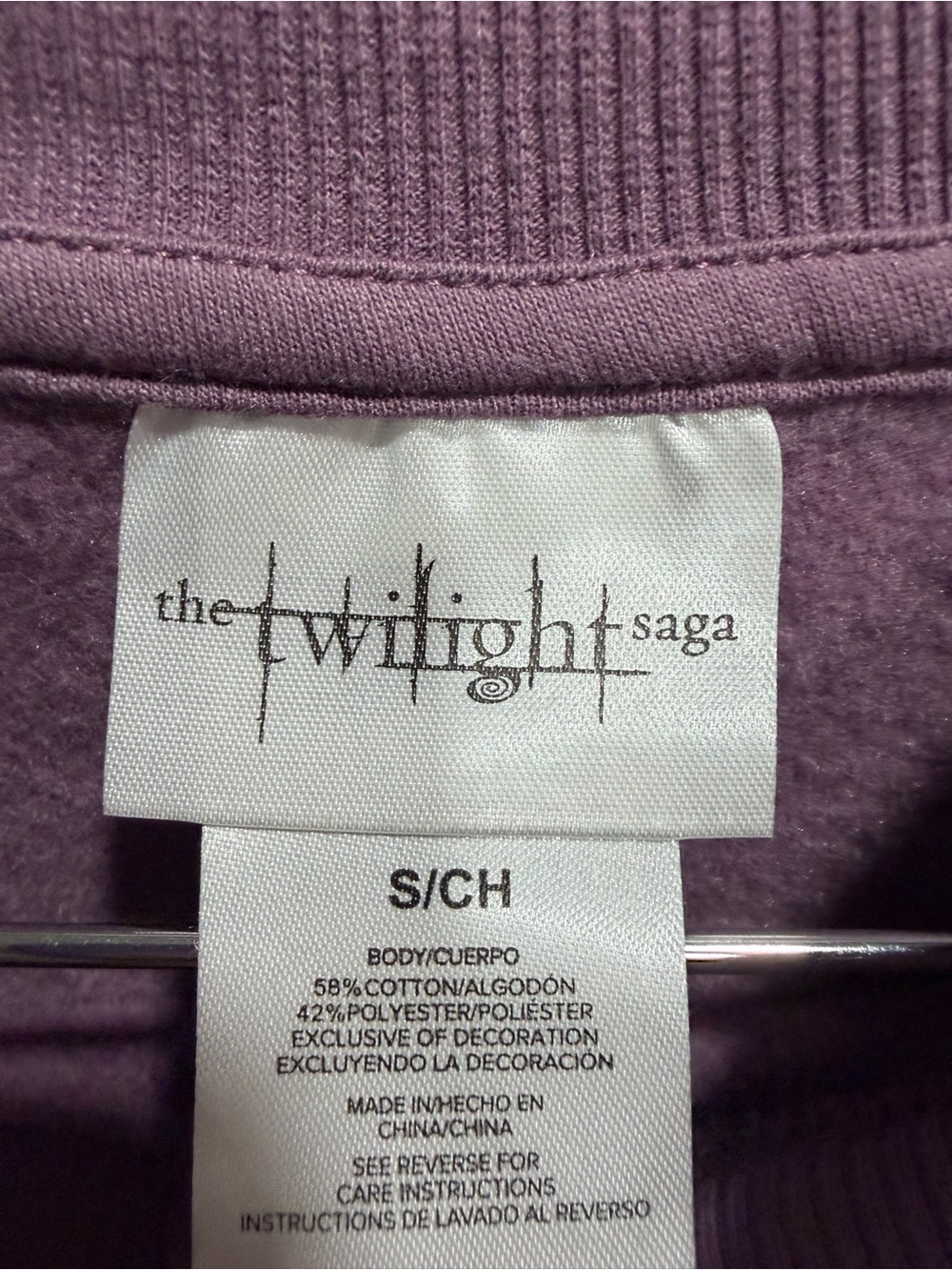 Lavender Twilight Saga Graphic Crewneck Sweater - Picture 4 of 4